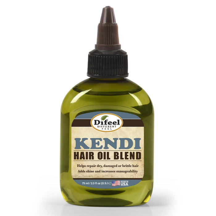 Difeel Kendi Hair Oil Blend for Damaged Hair - Travel Size 2.5 oz. (PACK OF 2)