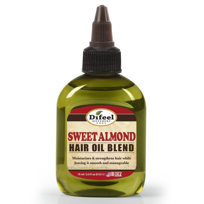 Difeel Sweet Almond Oil Hair Oil Blend  2.5 oz. (PACK OF 2)