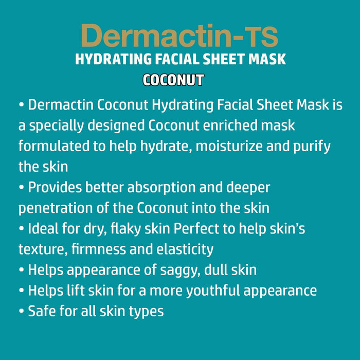 Dermactin Hydrating Coconut Facial Sheet Mask