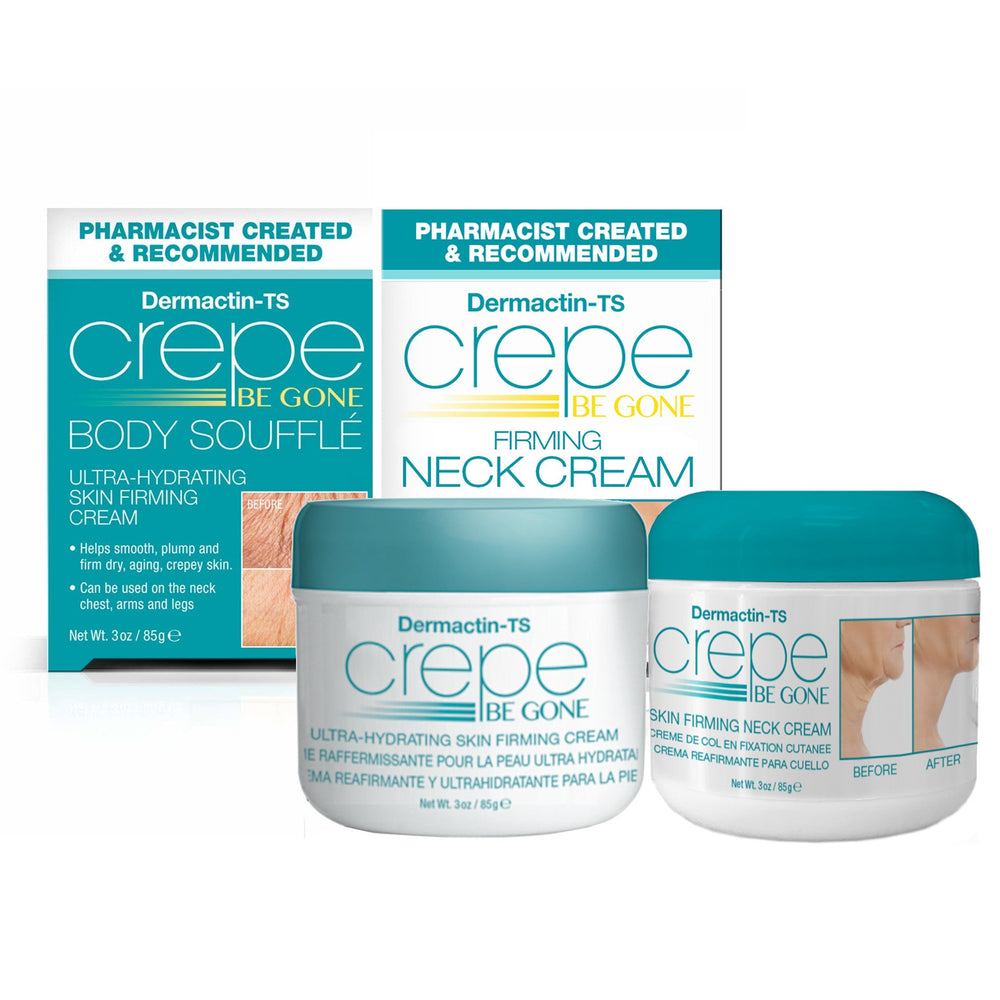 Crepe Be Gone Classic Body Souffle 3 oz. AND Firming Neck Cream 3 ounce (2-PC SET)