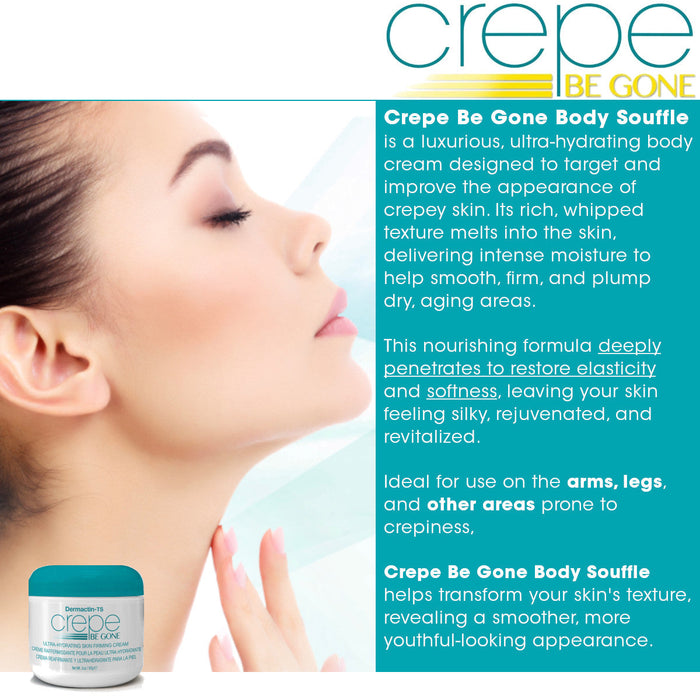 Crepe Be Gone Classic Body Souffle 3 oz. AND Firming Neck Cream 3 ounce (2-PC SET)
