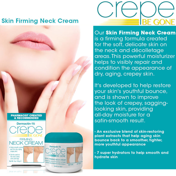 Crepe Be Gone Classic Body Souffle 3 oz. AND Firming Neck Cream 3 ounce (2-PC SET)