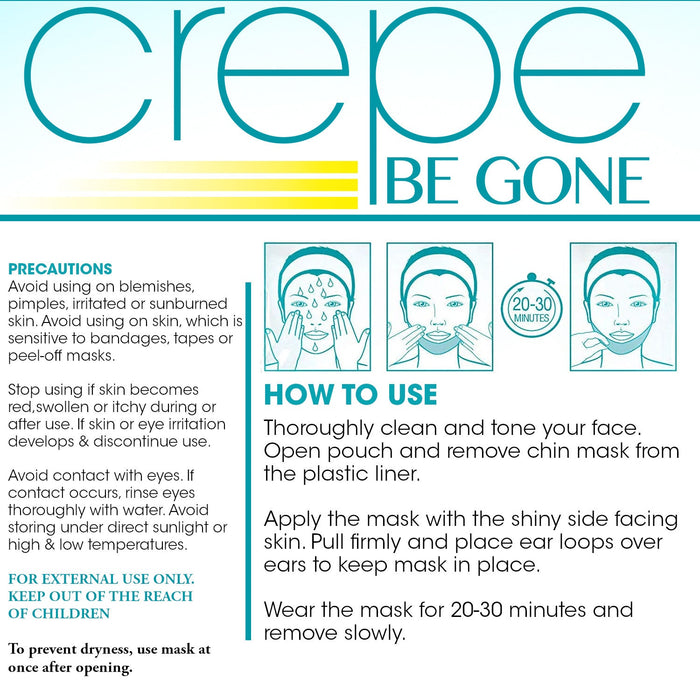 Crepe Be Gone Skin Firming Collagen Chin Mask (Pack of 2)