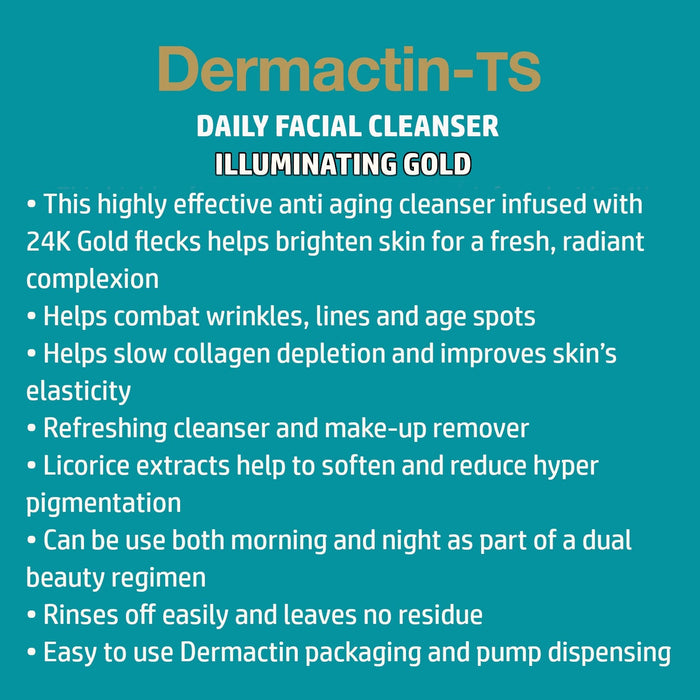 Dermactin-TS Illuminating Gold Daily Facial Cleanser 5.85 oz.