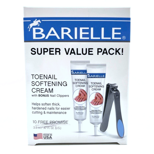 Barielle Toenail Softening Cream 1.18 oz 2-PC SET with Barielle Nail Clippers