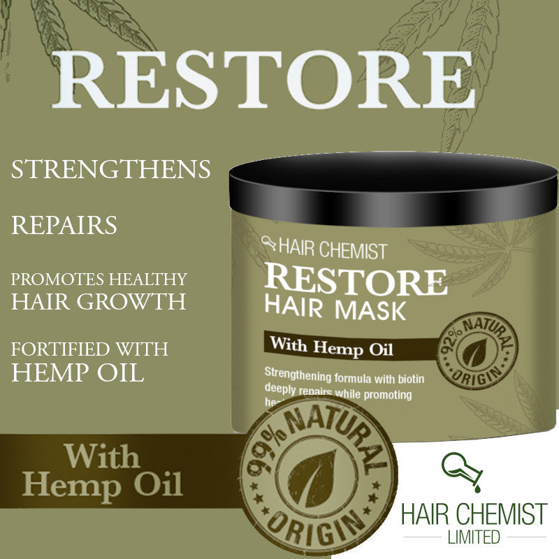 Hair Chemist Solutions Restore with Hemp Oil Hair Mask 1 oz. with Bonus Hair Oil Packet