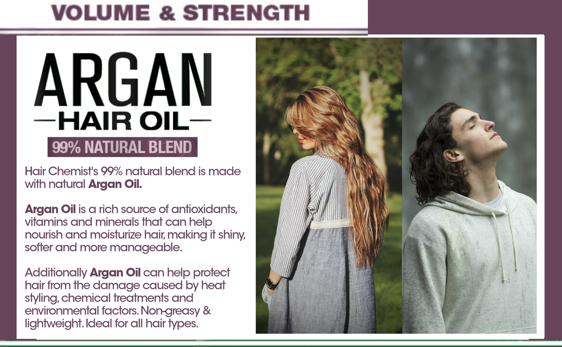 Hair Chemist 99% Natural Blend Argan Hair Oil 7.1 oz.