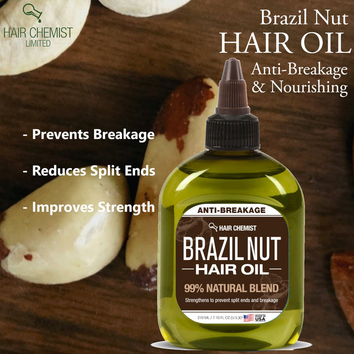 Hair Chemist 99% Natural Hair Oil - Brazil Nut Oil 7.1 oz.