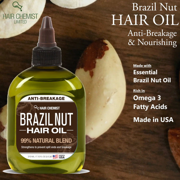 Hair Chemist 99% Natural Hair Oil - Brazil Nut Oil 7.1 oz.