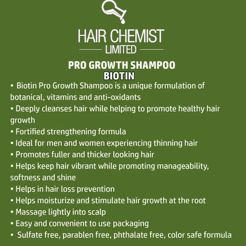 Hair Chemist Pro-Growth Shampoo with Biotin 33.8 oz.