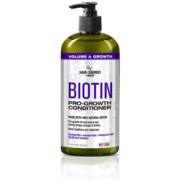 Hair Chemist Biotin Pro-Growth Shampoo & Conditioner Gift Box- Includes 33.8oz Shampoo & 33.8oz Conditioner