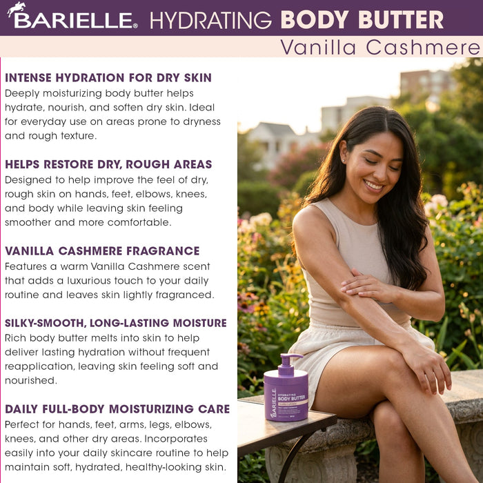 Barielle Vanilla Cashmere Hydrating Body Butter 15 oz.