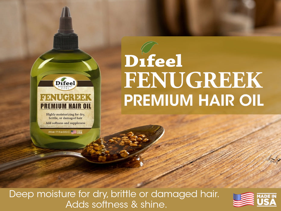 Difeel Fenugreek Premium Hair Oil 7.1 Ounce