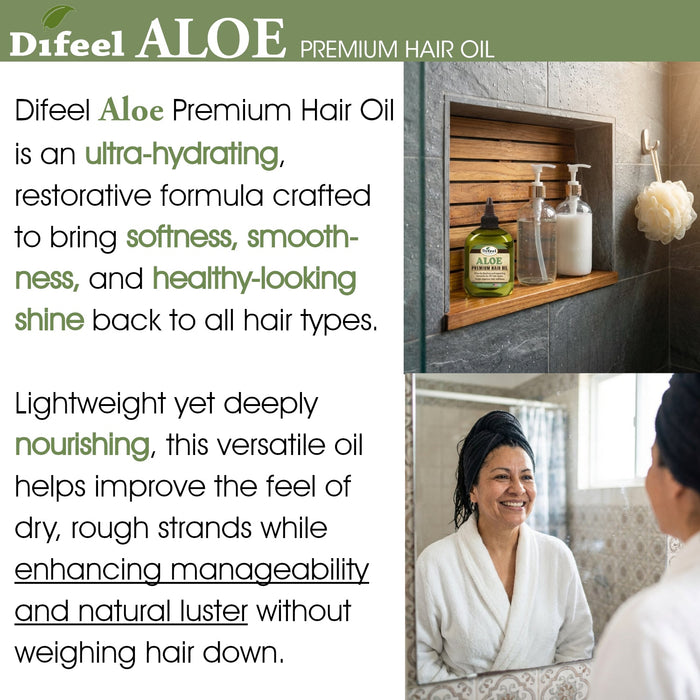 Difeel Aloe Premium Hair Oil 7.1 Ounces