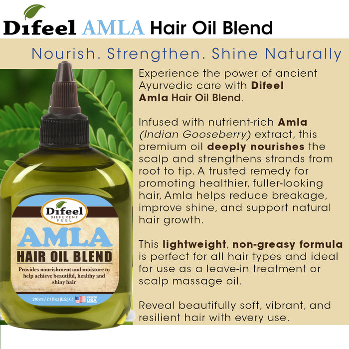 Difeel Amla Hair Oil Blend - Travel Size 2.5 oz.