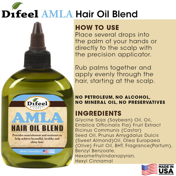 Difeel Amla Hair Oil Blend - Travel Size 2.5 oz.
