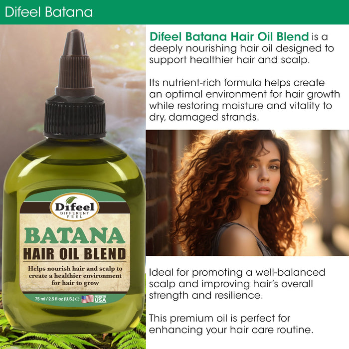 Difeel Batana Hair Oil Blend Blend - Travel Size 2.5 oz.