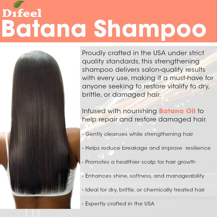 Difeel Batana Shampoo 33.8 Ounces - Sulfate Free Shampoo