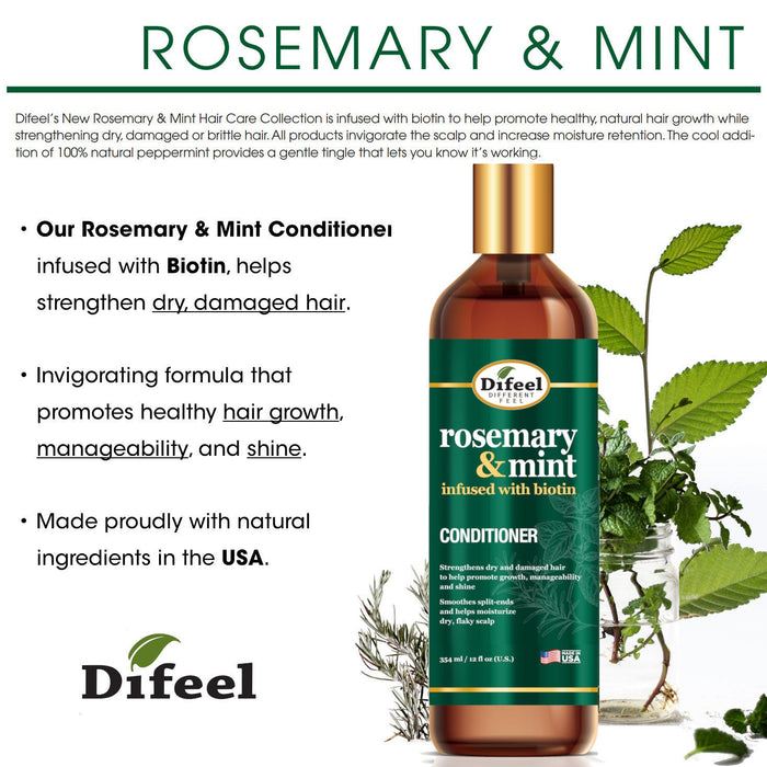 Difeel Elevated Rosemary and Mint Conditioner 12 oz.