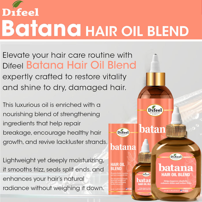 Difeel Batana Hair Oil Blend - Travel Size 2.5 oz.