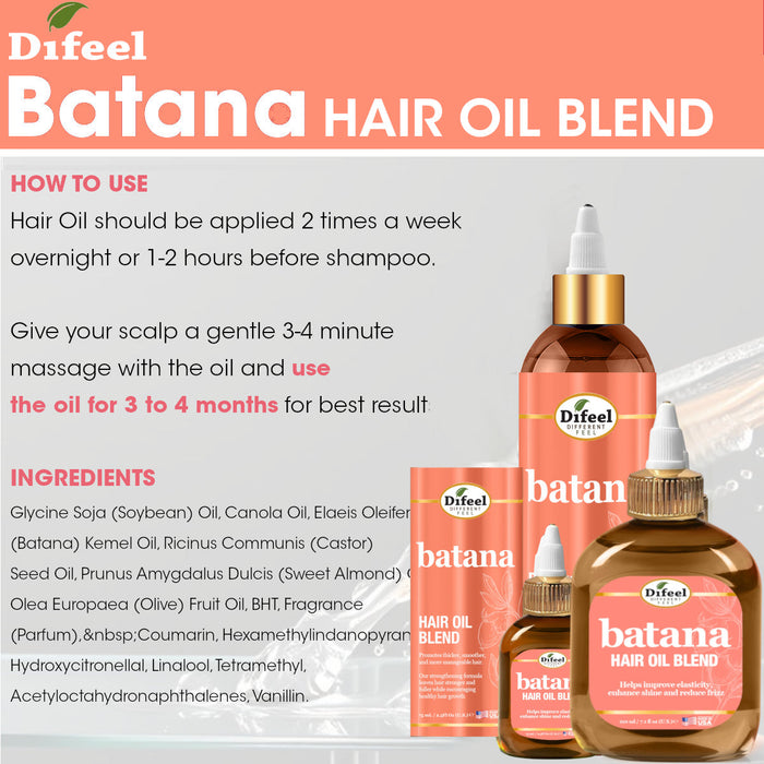 Difeel Batana Hair Oil Blend 7.1 Ounces