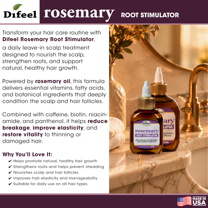 Difeel Rosemary Root Stimulator -Travel Size 2.5 Ounce