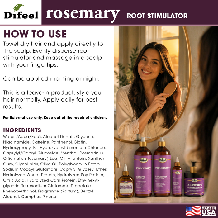 Difeel Rosemary Root Stimulator -Travel Size 2.5 Ounce