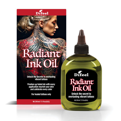 Difeel Radiant Ink Oil - Freshens and Adds Vibrancy to Faded Tattoos 7.1 oz.