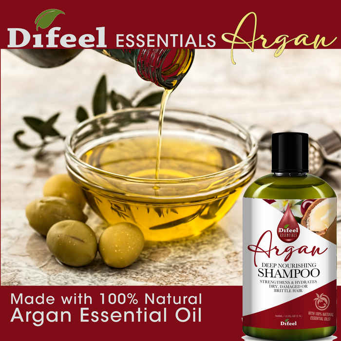Difeel Essentials Deep Nourishing Argan - Shampoo 12 oz.