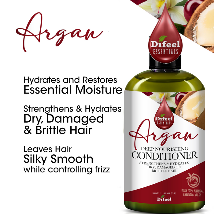 Difeel Essentials Deep Nourishing Argan - Conditioner 12 oz.