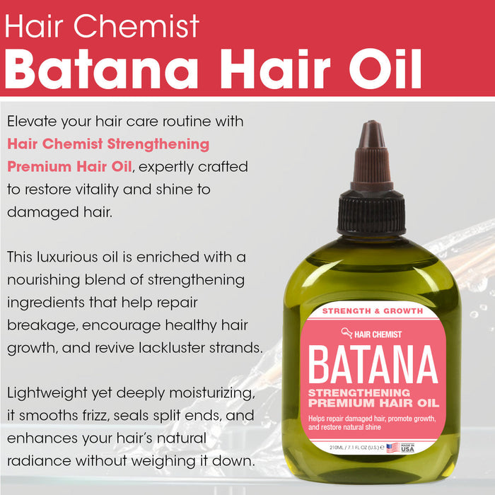 Hair Chemist Batana Strengthening Shampoo+Conditioner Large 4-PC Hair Care Set