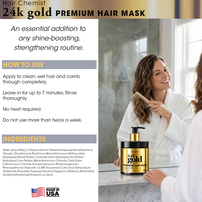 Hair Chemist 24k Gold Premium Hair Mask 15 oz.