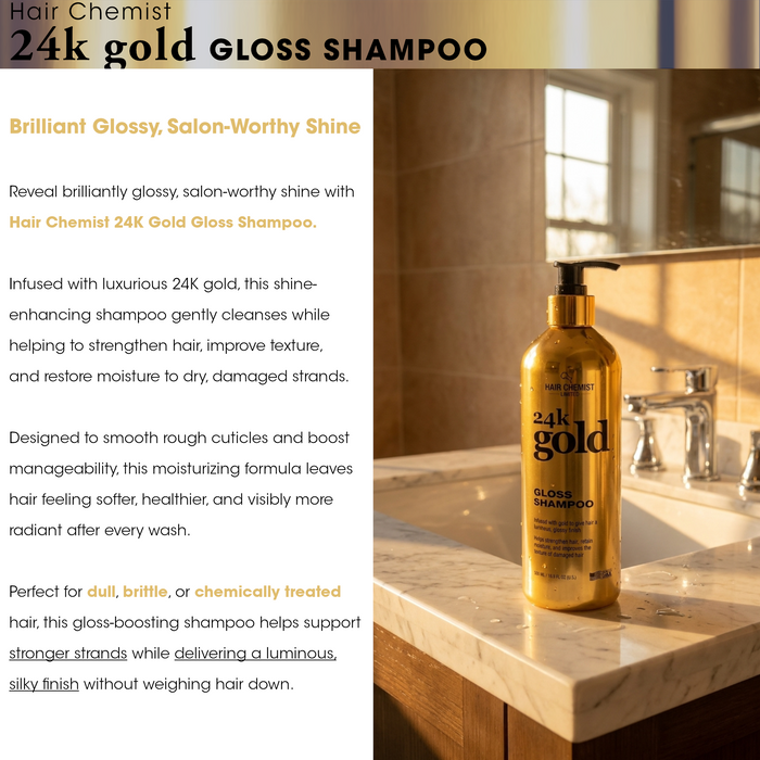 Hair Chemist 24k Gold Gloss Shampoo 16.9 Ounces