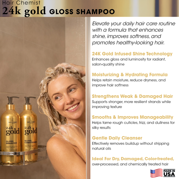 Hair Chemist 24k Gold Gloss Shampoo 33.8 Ounces