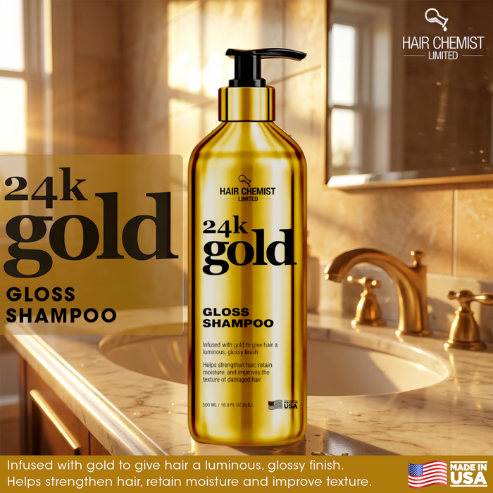 Hair Chemist 24k Gold Gloss Shampoo 16.9 Ounces