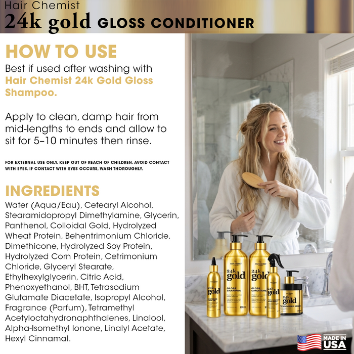 Hair Chemist 24k Gold Gloss Conditioner 33.8 Ounces
