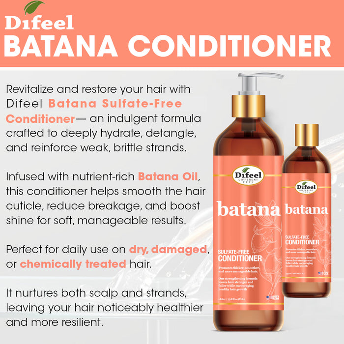 Difeel Batana Conditioner 12 Ounces - Sulfate Free Conditioner
