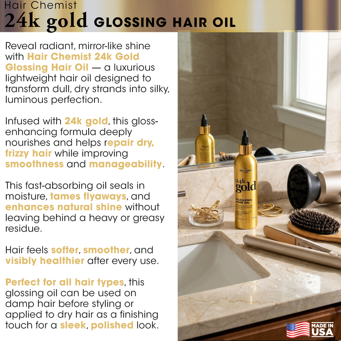 Hair Chemist 24k Gold Glossing Hair Oil 8 Ounce