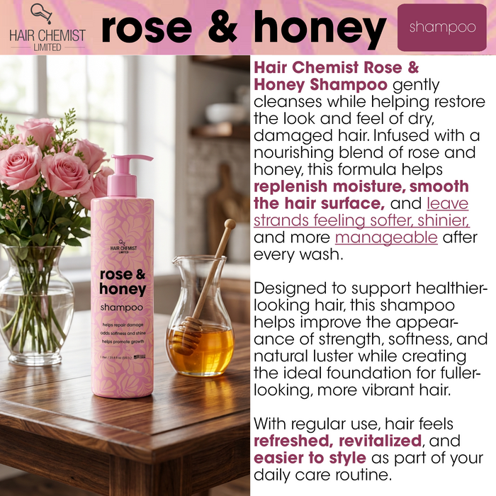 Hair Chemist Rose & Honey Shampoo 33.8 oz.