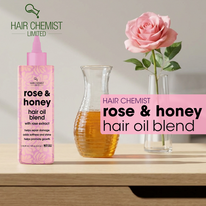 Hair Chemist Rose & Honey Hair Oil Blend with Rose Extract 4 oz.