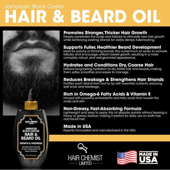 Hair Chemist Men's Hair & Beard Oil Collection 3-PC Gift Set