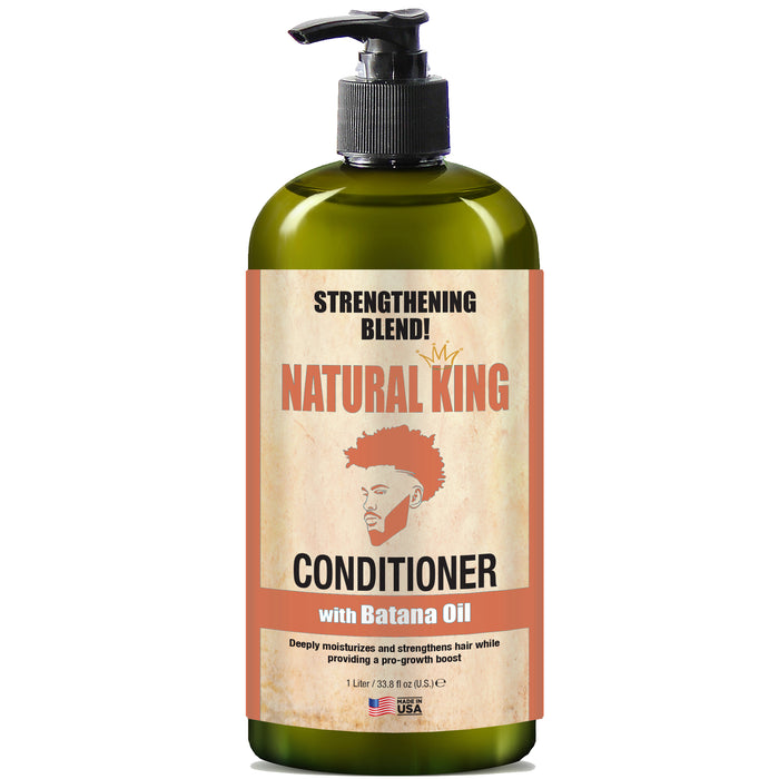 Natural King Strengthening Blend Shampoo & Conditioner with Batana Oil 33.8oz Each (2-PC SET)