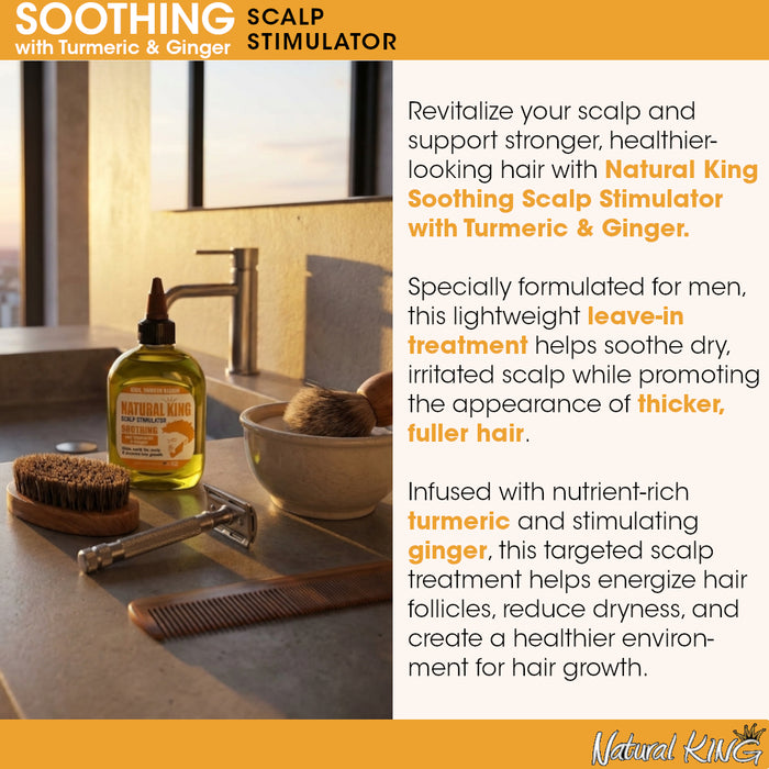 Natural King Soothing Scalp Stimulator with Turmeric & Ginger 7.1 Ounces