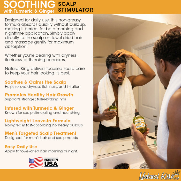 Natural King Soothing Scalp Stimulator with Turmeric & Ginger 7.1 Ounces