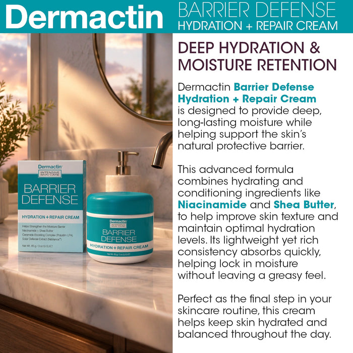 Dermactin Barrier Defense Hydration + Repair Cream 3 oz.