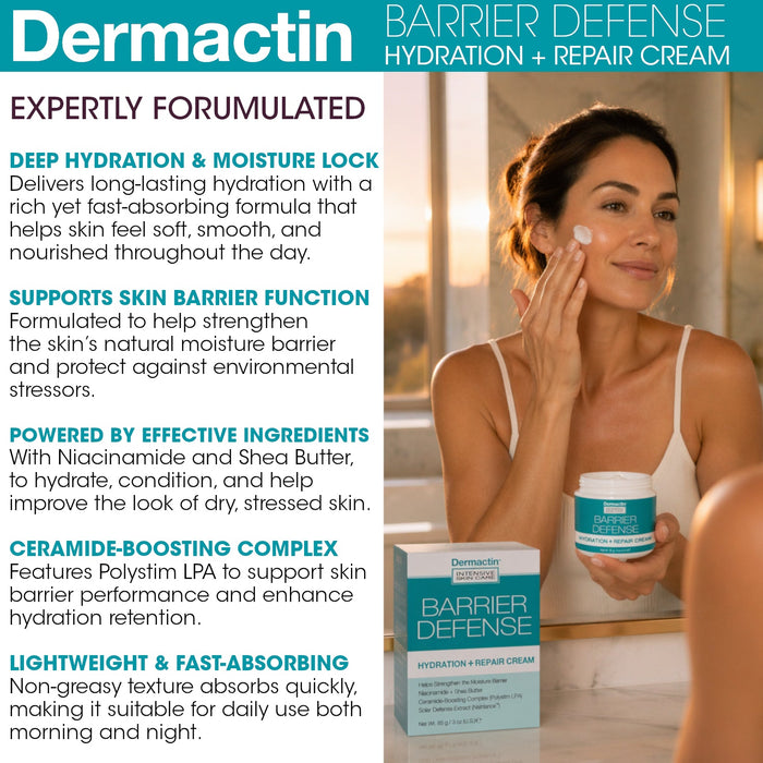Dermactin Barrier Defense Hydration + Repair Cream 3 oz.