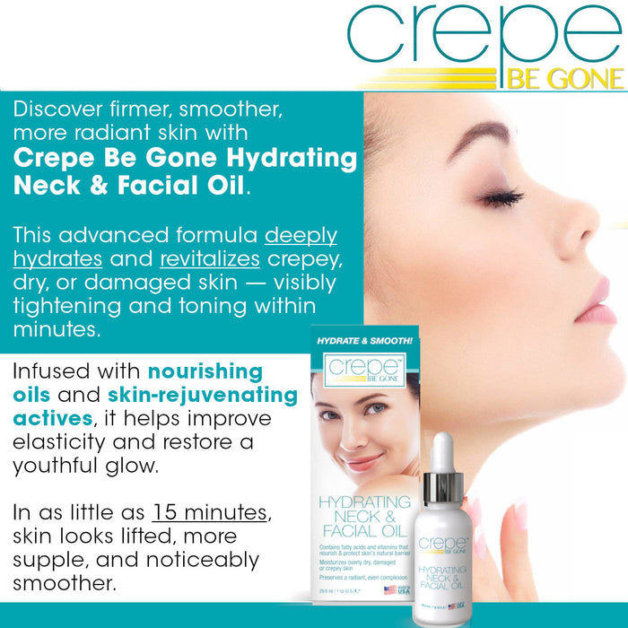 Crepe Be Gone Hydrating Neck & Facial Oil 1 oz.