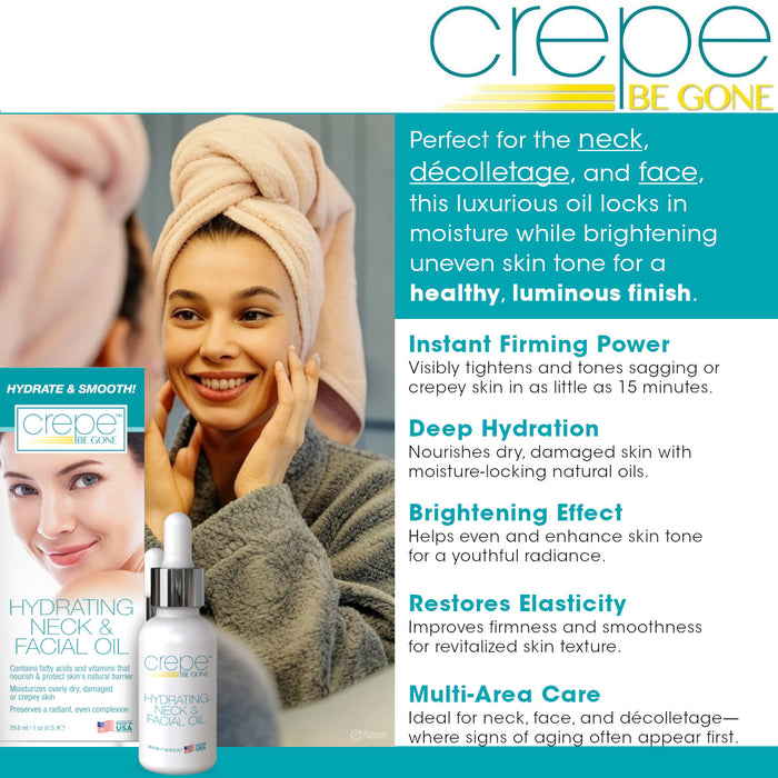 Crepe Be Gone Hydrating Neck & Facial Oil 1 oz.