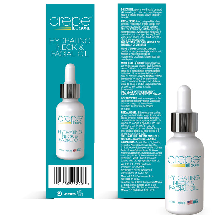 Crepe Be Gone Hydrating Neck & Facial Oil 1 oz.