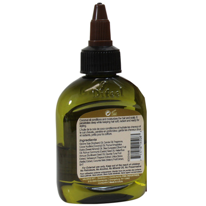 Difeel Coconut Hair Oil Blend - Travel Size 2.5 oz.